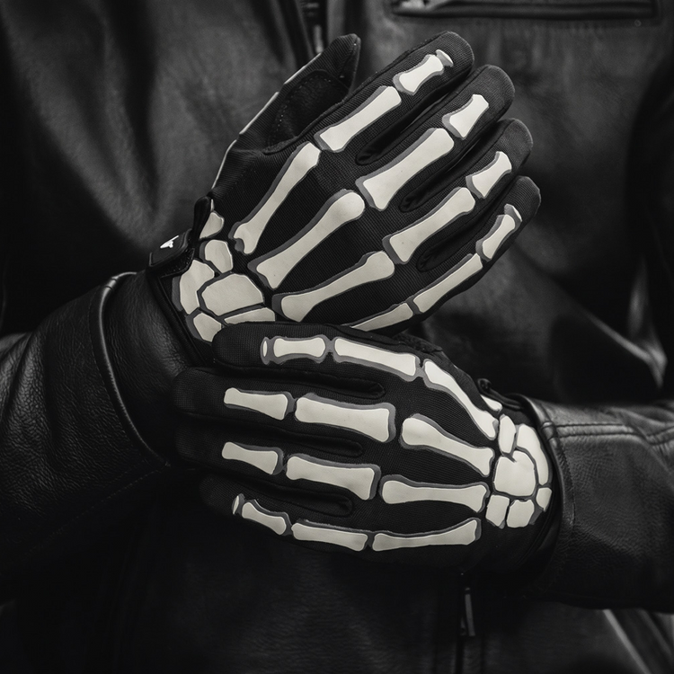 Full Finger Ghost Print Outdoor Sports Gloves